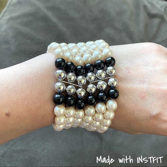 Vintage Richelieu Art Deco Pearl Bracelet Set - Picture 5 of 7